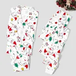 Christmas Family Matching Colorful Festival Theme Print Long Sleeve Pajamas Sets(Flame resistant)  image 4