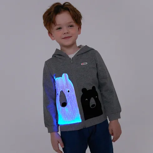Go-Glow Illuminating Jacket with Light Up White Bear Including Controller (Built-In Battery) Grey big image 3