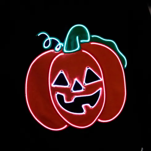 Go-Glow Halloween Illuminating Sweatshirt with Light Up Pumpkin Including Controller (Built-In Battery) Black big image 8