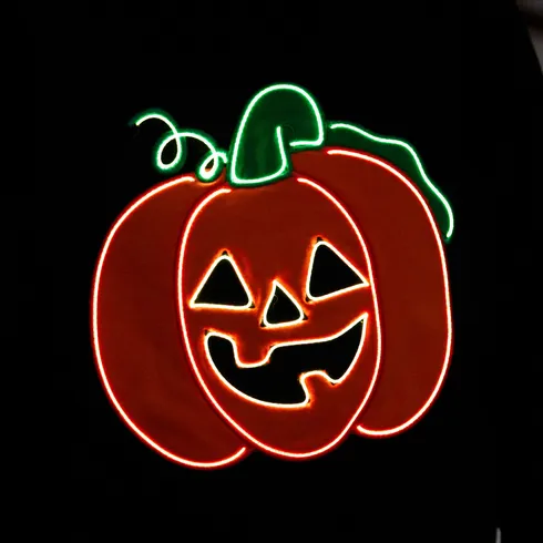 Go-Glow Halloween Illuminating Sweatshirt with Light Up Pumpkin Including Controller (Built-In Battery) Black big image 7