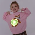 Go-Glow Illuminating Sweatshirt with Light Up Corgi Including Controller (Built-In Battery) Pink image 4