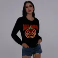 Go-Glow Halloween Illuminating Adult Sweatshirt with Light Up Pumpkin for Women Including Controller (Built-In Battery)  image 2