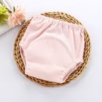 Ribbed Children's Waterproof Training Pants: 4-Layer Cotton Gauze, Ideal for Toddlers and Infants Pink