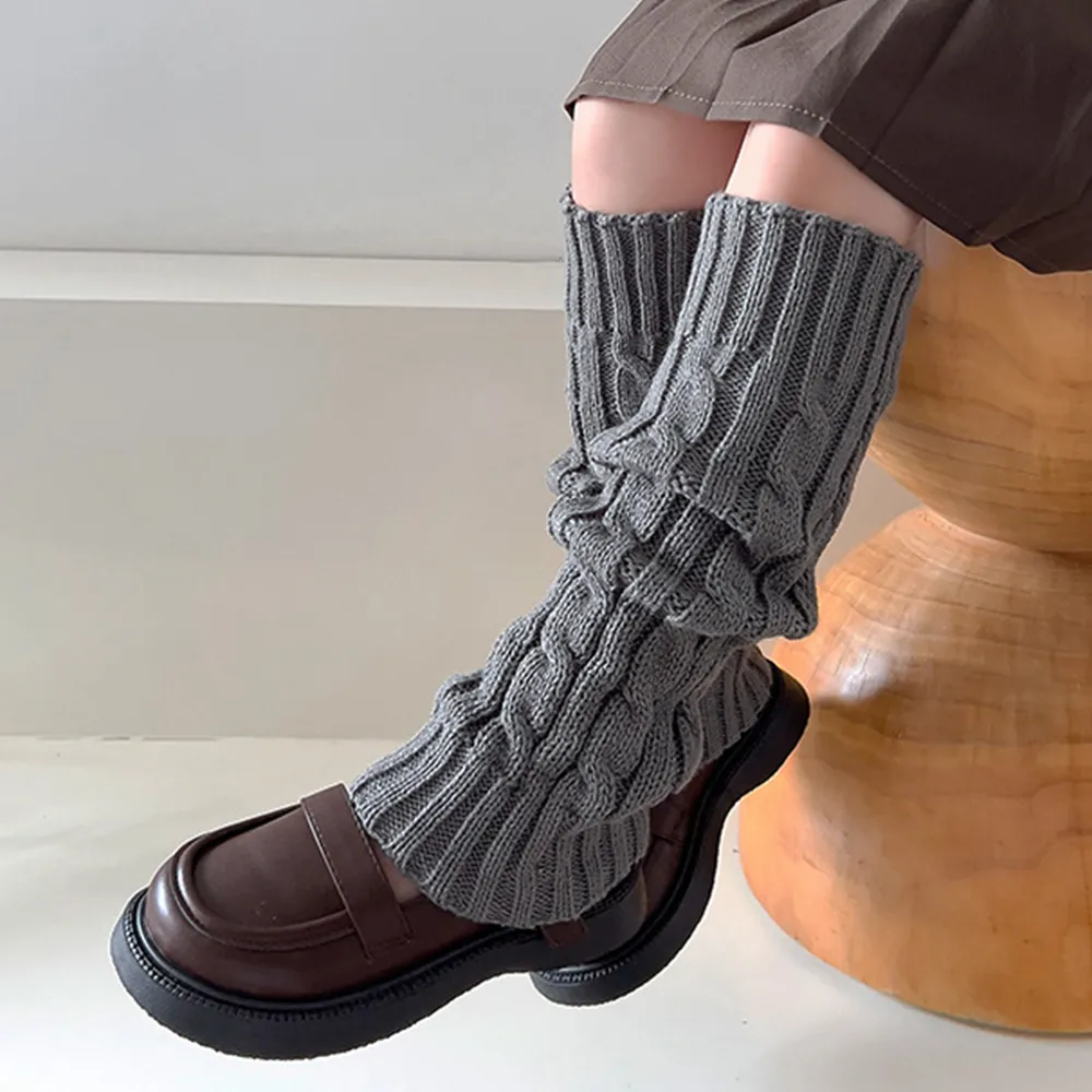 Solid color warm wool socks for Girl
