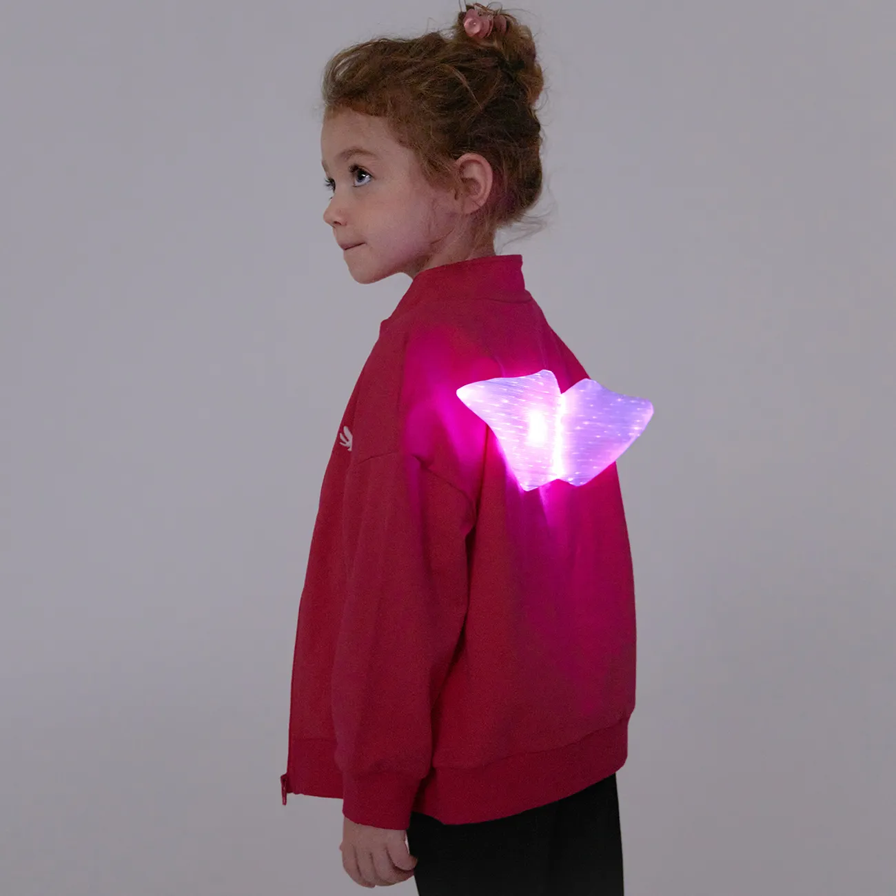 Criança Menina Hipertátil/3D Infantil Blusões e casacos Rosa Quente big image 1