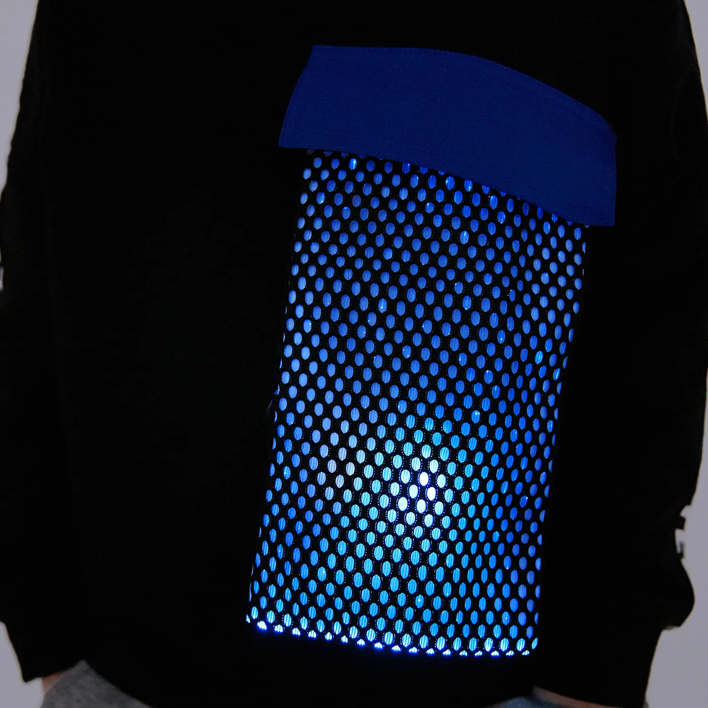 Go-Glow Illuminating Sweatshirt with Light Up Removable Pocket Including Controller (Built-In Battery) Black image 6