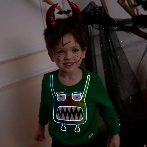 Go-Glow Illuminating Sweatshirt with Light Up Monster Including Controller (Built-In Battery) Green big image 5