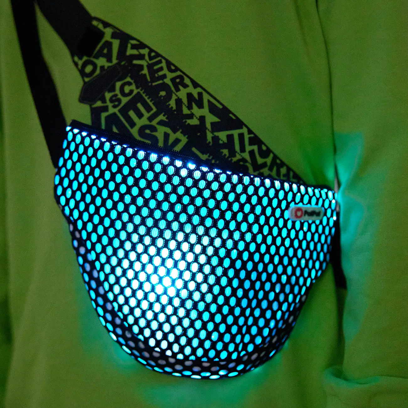 Go-Glow Illuminating Sweatshirt with Light Up Removable Bag Including Controller (Built-In Battery) SpringGreen big image 1