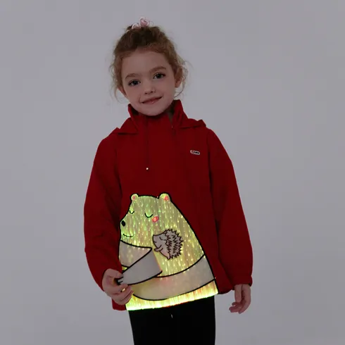 Go-Glow Illuminating Jacket with Light Up Hug Bear Including Controller (Built-In Battery) REDWHITE big image 5