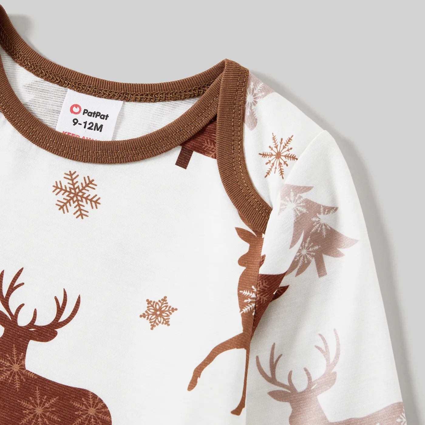 Christmas Family Matching Reindeer&Trees Print Long-sleeve Naia Pajamas Sets(Flame resistant)   image 3