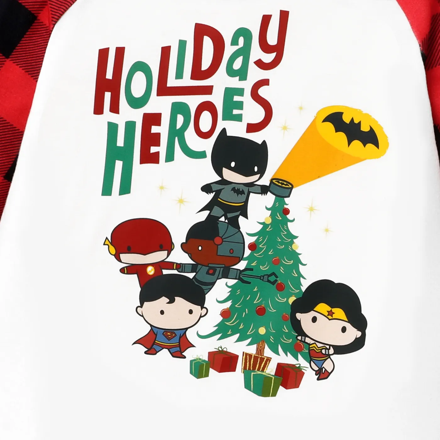 Justice League طقم بيجامة إطلالة العائلة للجنسين كم طويل نقش الكريسماس الكريسماس  image 4