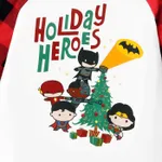 DC Super Friends Family Matching Christmas Graphic Top and Grid Pants Pajamas Sets(Flame Resistant)  image 4