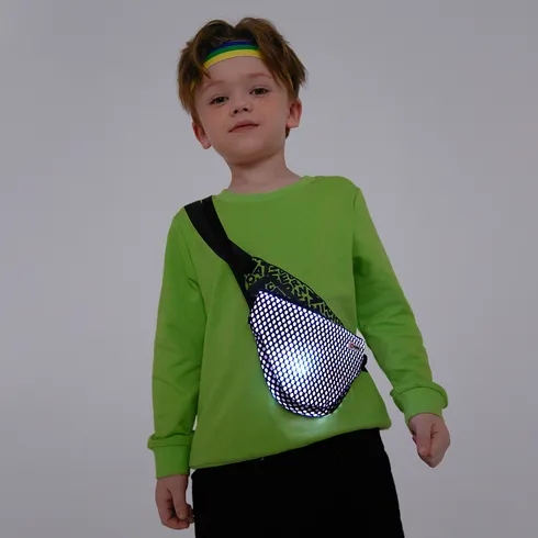 Go-Glow Illuminating Sweatshirt with Light Up Removable Bag Including Controller (Built-In Battery) SpringGreen big image 4