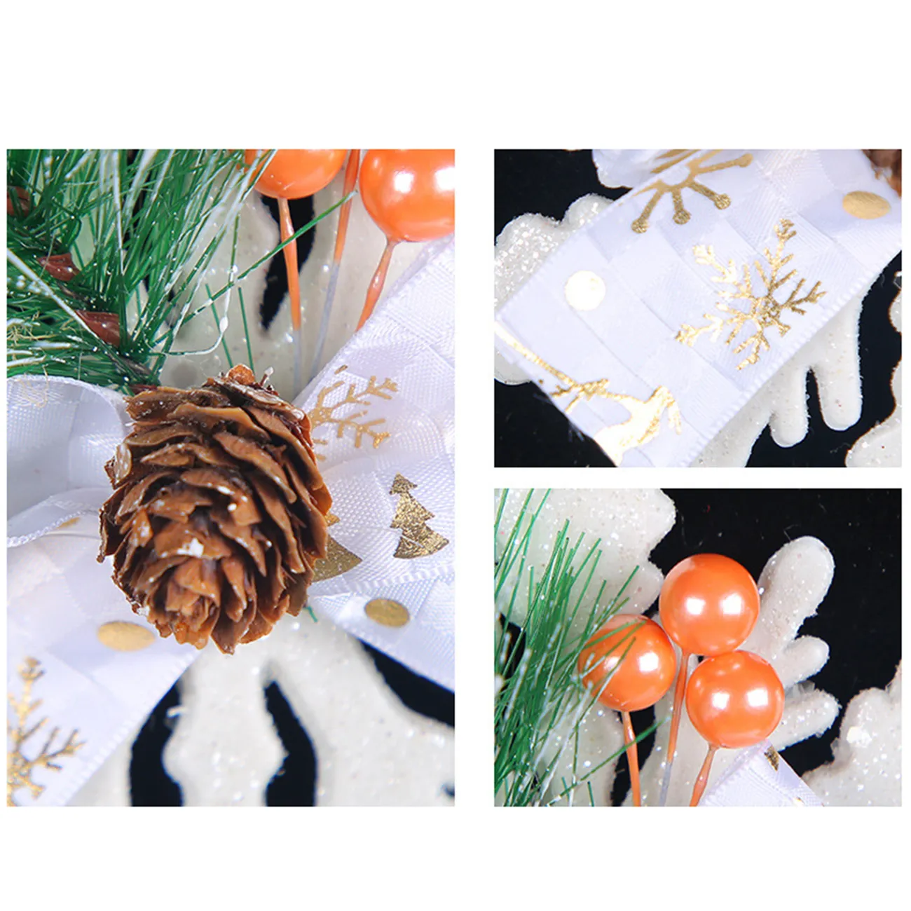 Creative Christmas Tree Pine Cone Hanging Decorations Color-B big image 1