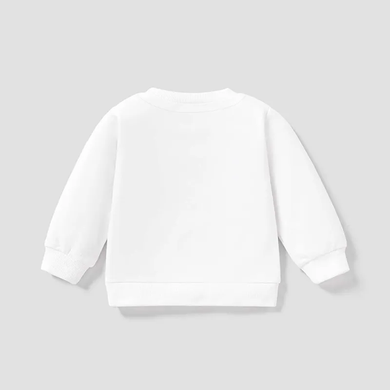 Baby Boy/Girl  Letter Print Sweatshirt White big image 1
