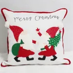 مجموعة وسادة عيد الميلاد لديكور أريكة احمر ابيض image 2