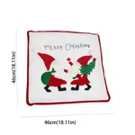 مجموعة وسادة عيد الميلاد لديكور أريكة احمر ابيض image 3