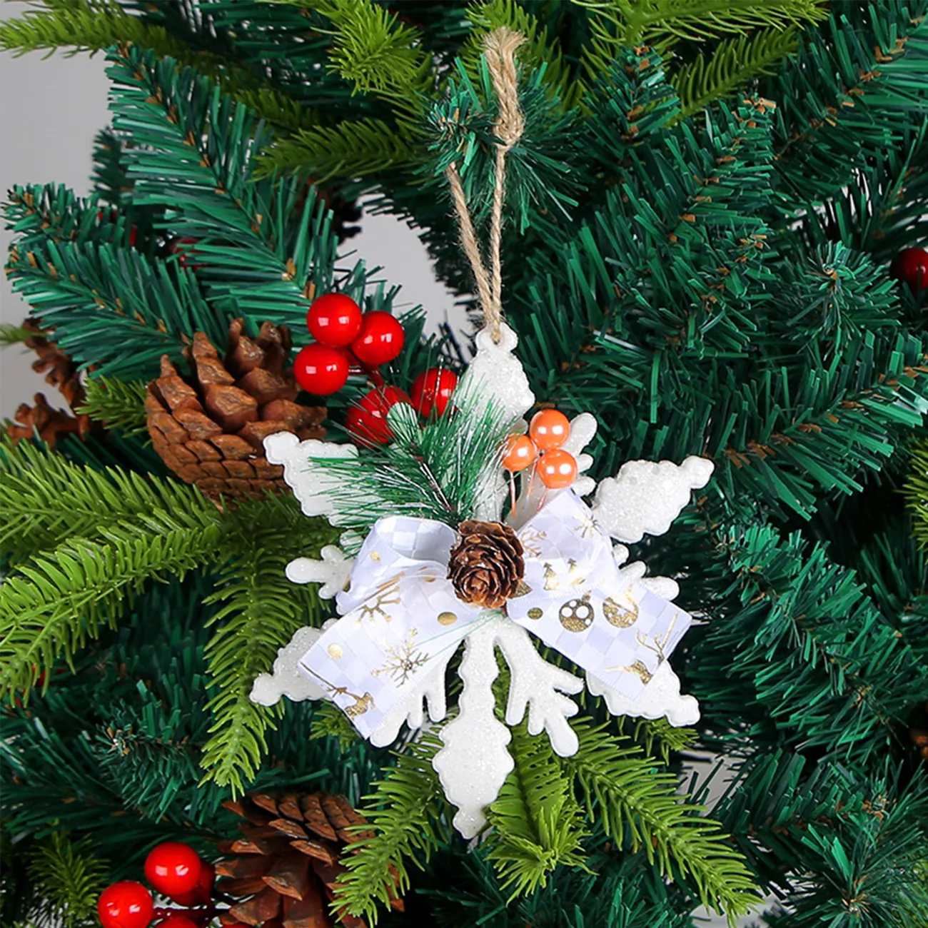Decoraciones colgantes creativas de cono de pino del árbol de Navidad Color-B big image 1
