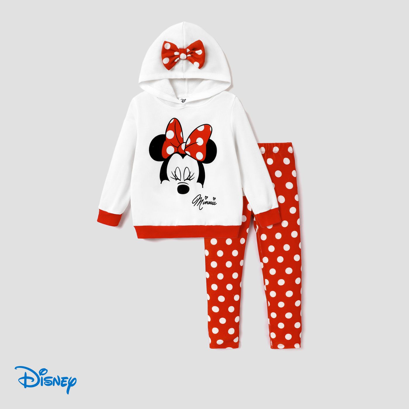 Disney Mickey And Friends Kid Girl 1pcs Polka Dots Print Long-sleeve Top Or Pants