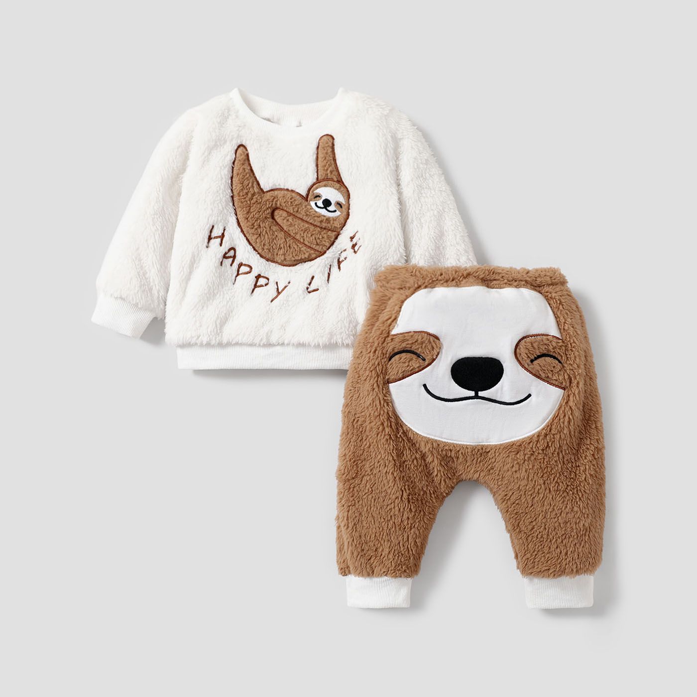 2pcs Baby Girl/Boy Hyper-Tactile Animal And Letter Pattern Plush Set