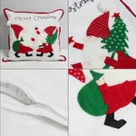 مجموعة وسادة عيد الميلاد لديكور أريكة احمر ابيض image 5