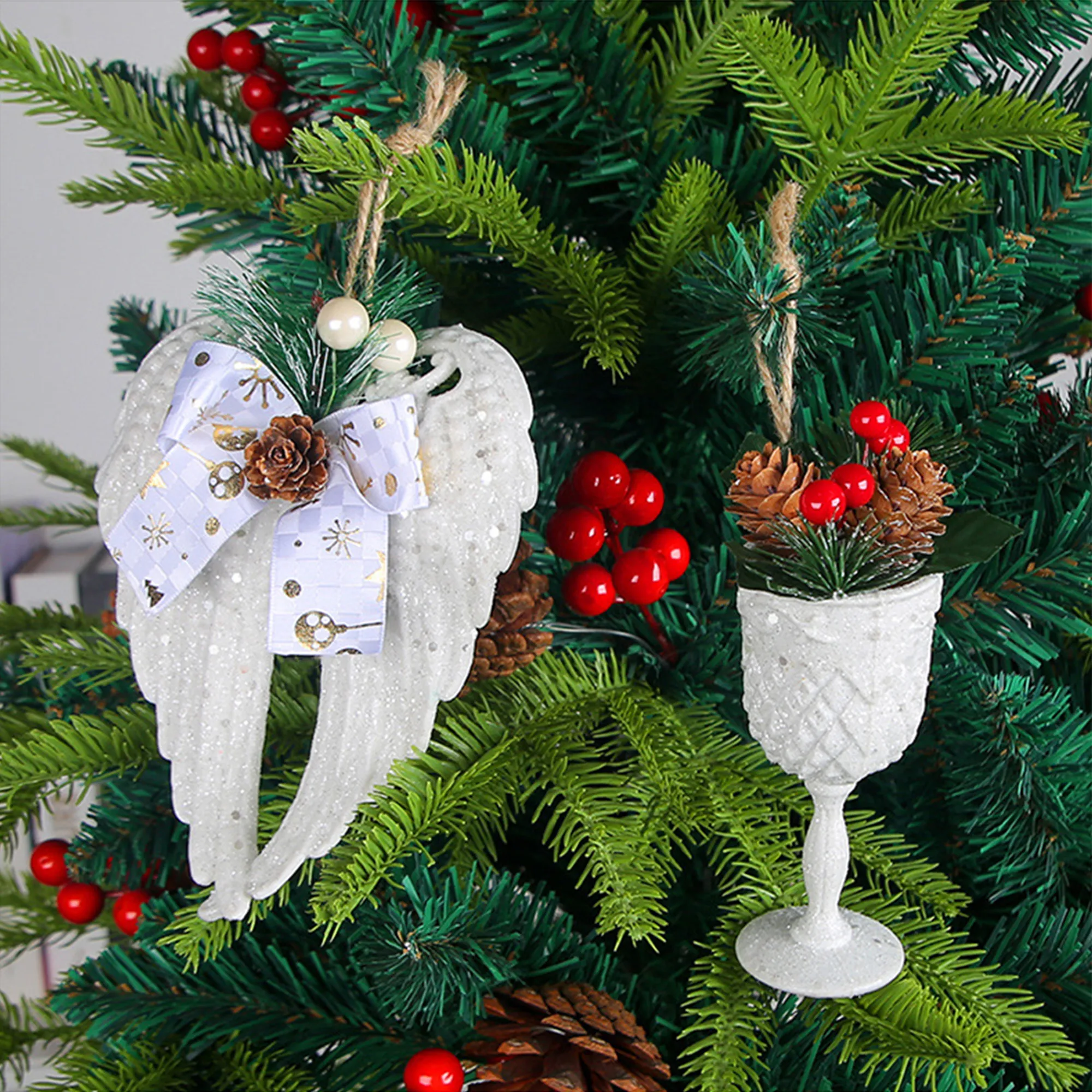 Creative Christmas Tree Pine Cone Hanging Decorations  image 5