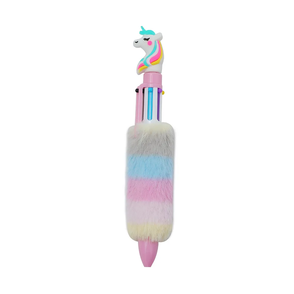 Single Pack Cartoon Plush Unicorn Ballpoint Pen
