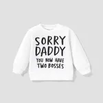 Baby Boy/Girl  Letter Print Sweatshirt White
