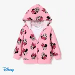 Disney Mickey and Friends Toddler Girl Character Print Long-sleeve Jacket/Pants/Tee Dark Pink