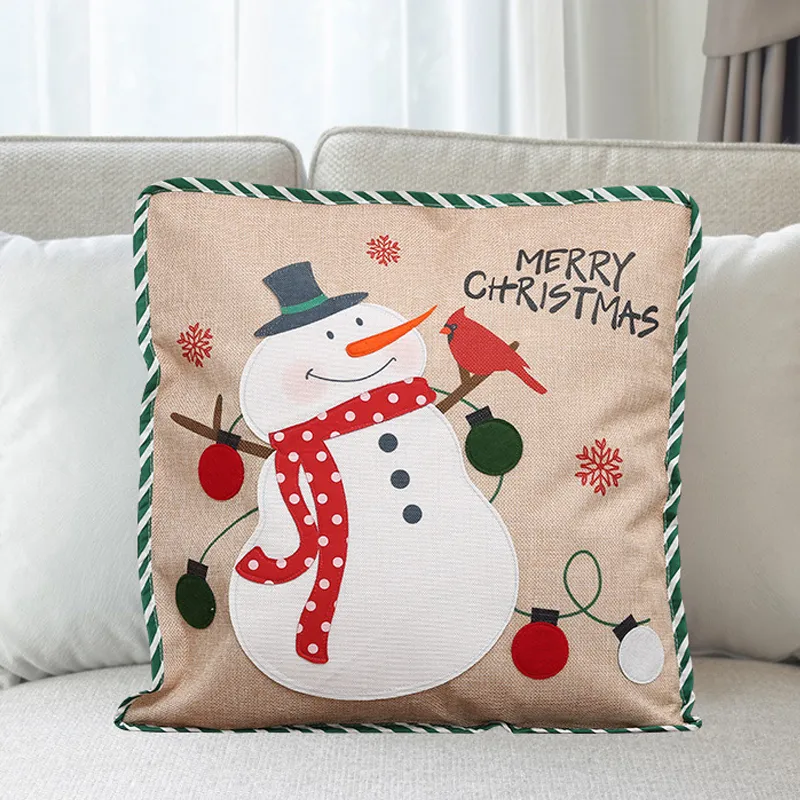 Santa Claus Pillowcases with Christmas Decorations Color-A big image 1