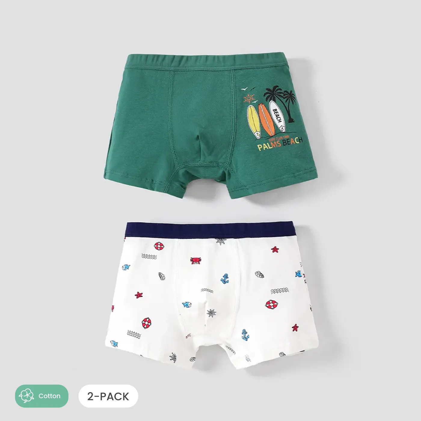 2pcs Boy Casual Cotton Panties Set  big image 1