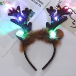 Christmas Antler Hair Glow Headband Party Dressup for Children Brown image 3