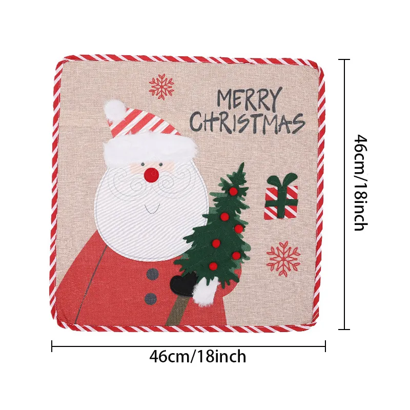 Fundas de almohada de Papá Noel con adornos navideños Color-B big image 1