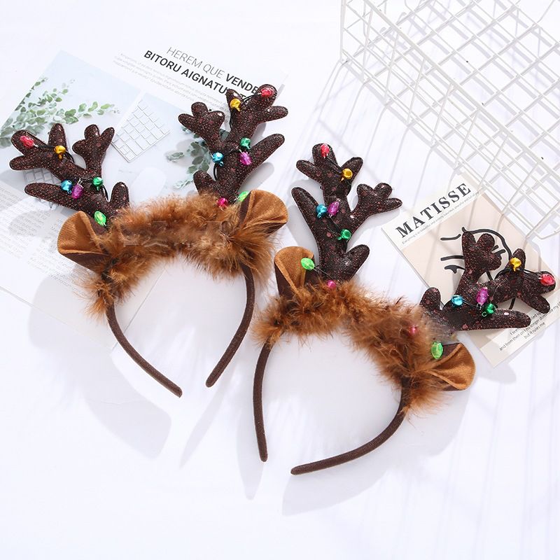Christmas Antler Hair Glow Headband Party Dressup For Children
