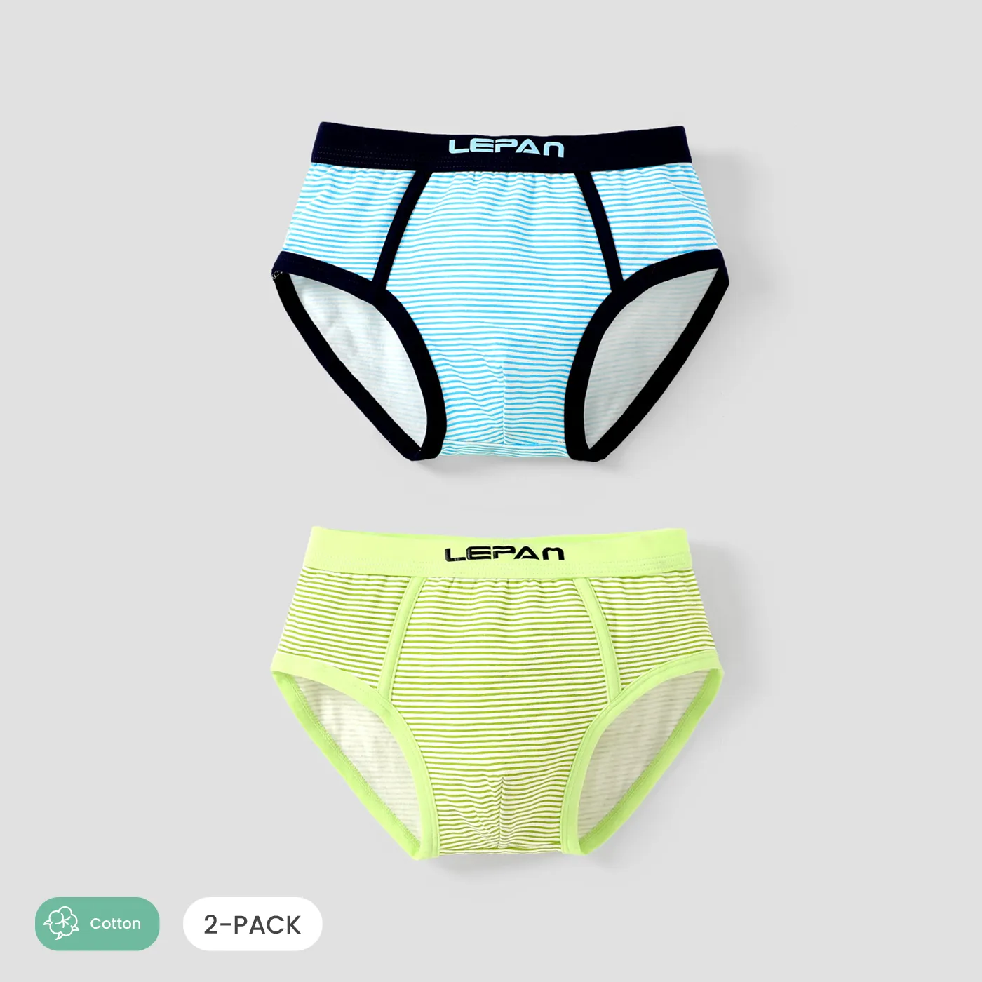 2pcs Boy Cotton Casual Style Underpants Set Multi-color