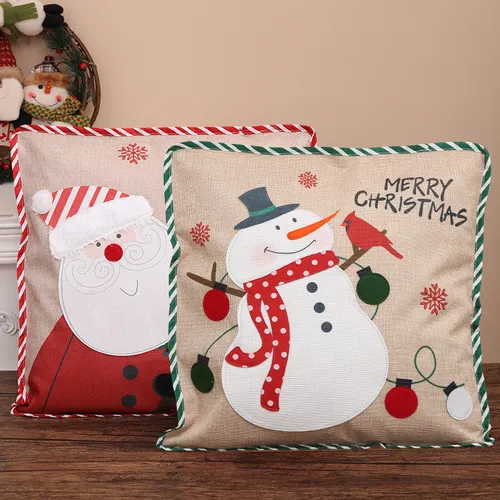 Santa Claus Pillowcases with Christmas Decorations