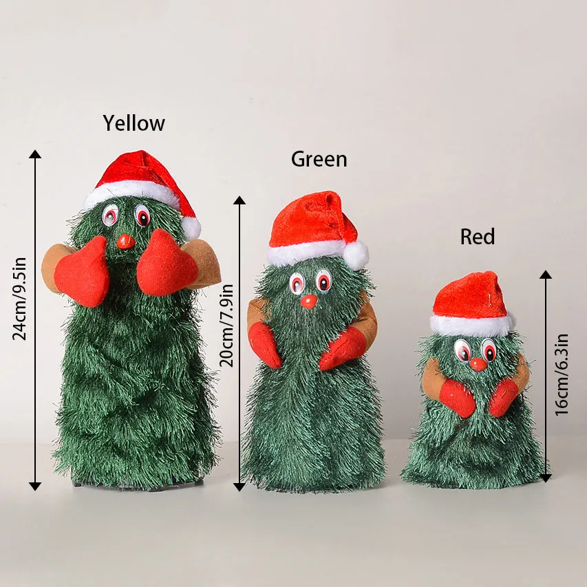 Lustiges rotierendes Weihnachtsbaum-Puppen-Elektrospielzeug rot big image 1