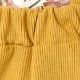 طفل قطعتين رومبير طباعة الأزهار طويلة الأكمام ومجموعة تنورة سروال قصير كشكش أصفر متعدد الألوان