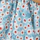 3件 大童 套裝裙 女 褶飾 植物花卉 淺藍