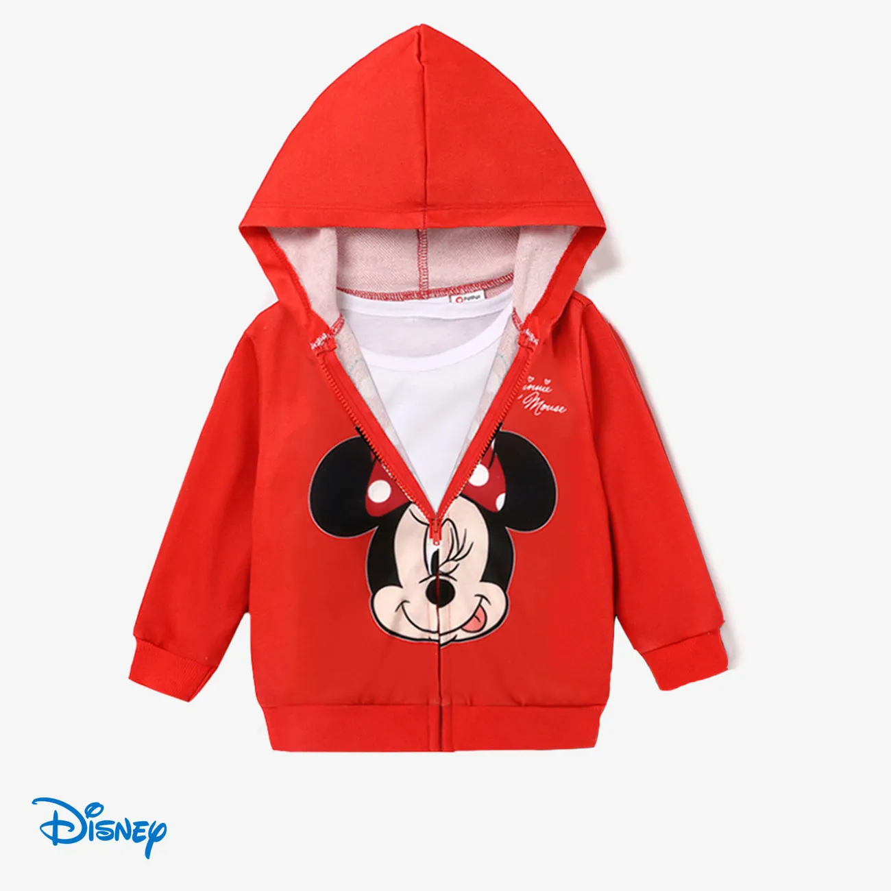 Disney Mickey and Friends 2 pièces Enfant en bas âge Fille Fermeture éclair Enfantin ensembles de vestes rouge 2 big image 1