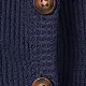 嬰兒 中性 鈕扣 休閒 長袖 外套 深藍色