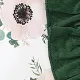 3 pezzi Neonato Bordo volant Fiore grande Dolce Manica lunga Vestito con gonna Verde Scuro