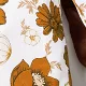 3pcs Floral Print Ruffle Decor Long-sleeve Baby Set Brown