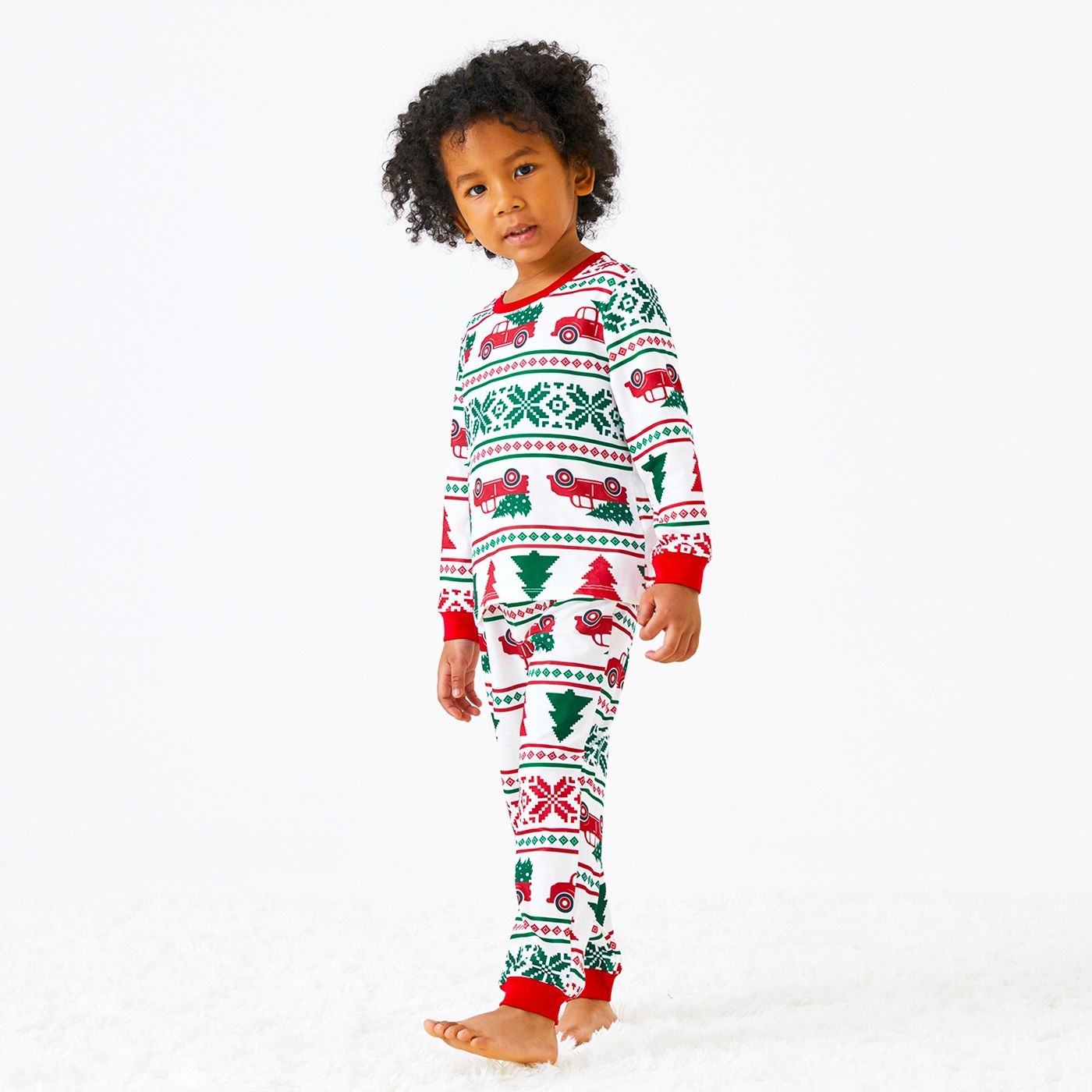 

Christmas Tree and Trunk Print Family Matching Pajamas Sets (Flame Resistant)a