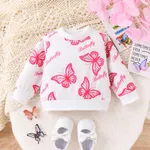 Baby Girl Sweet Butterfly Animal print Pullover Hoodie   image 3