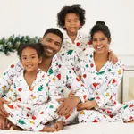 Christmas Family Matching Colorful Festival Theme Print Long Sleeve Pajamas Sets(Flame resistant)  image 2