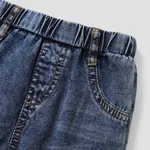 2pcs Baby Boy 95% Cotton Long-sleeve Elephant Embroidered Striped Sweatshirt & Denim Jeans Set  image 5
