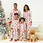 Christmas Family Matching Cartoon Gingerbread Man Allover Print  Pajamas Sets (Flame Resistant)  image 3