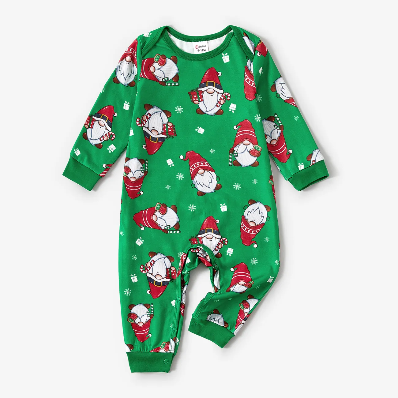 Christmas Family Matching Santa Print Long-sleeve Pajamas Sets(Flame resistant)  big image 1