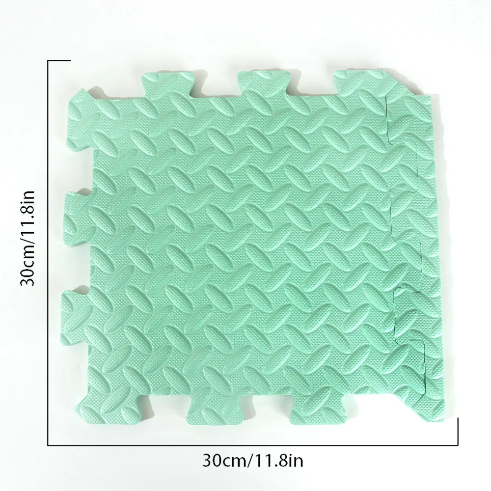Tapis de sol à motif de feuille de mousse - antidérapants et imperméables, plusieurs couleurs pour la chambre à coucher et la maison Turquoise
